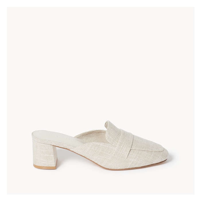 Women's Linen-Blend Mules